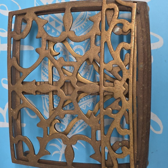 Vintage Solid Brass Nouveau Style Adjustable Folding Book/Easel - Picture 4 of 5